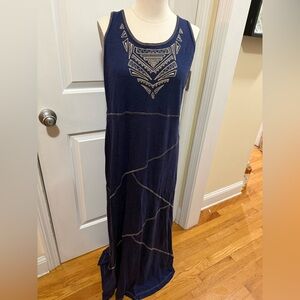 Cable & Gauge Indigo Geometric Maxi Dress